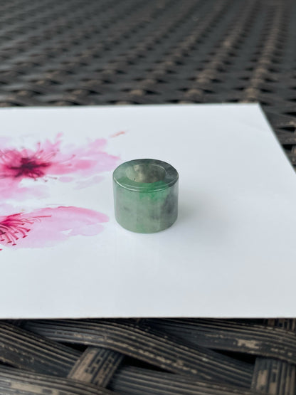 Black With Green Jade Barrel Pendant - Lu Lu Tong 路路通 (NJP181)