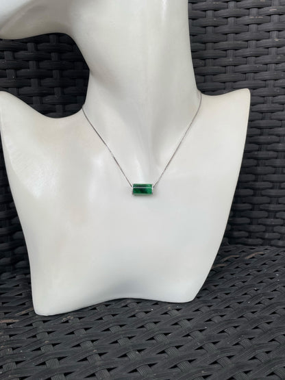 Green Jade Barrel Pendant - Lu Lu Tong 路路通 (NJP191)