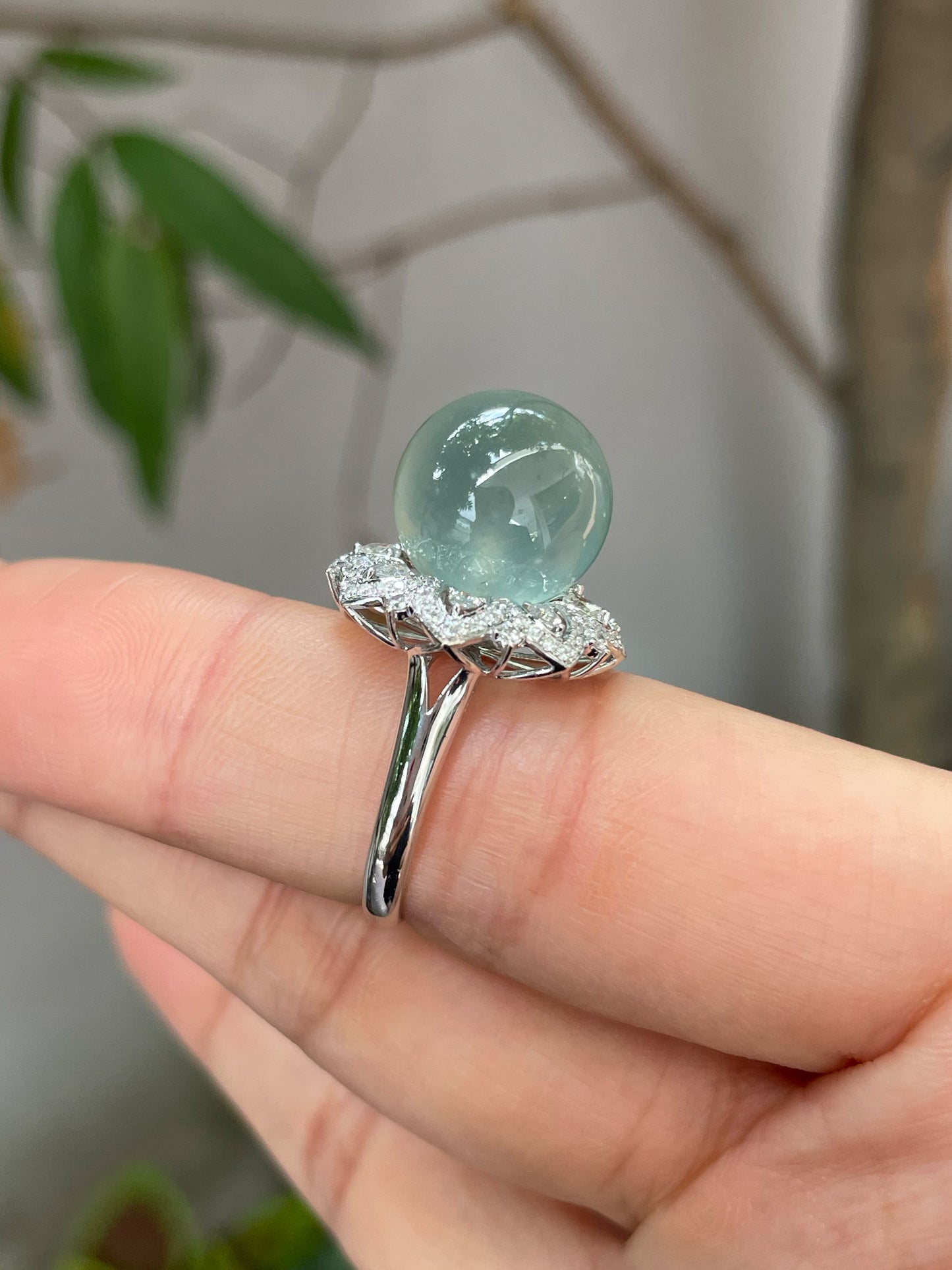 Icy Jade Ball Ring (NJR028)