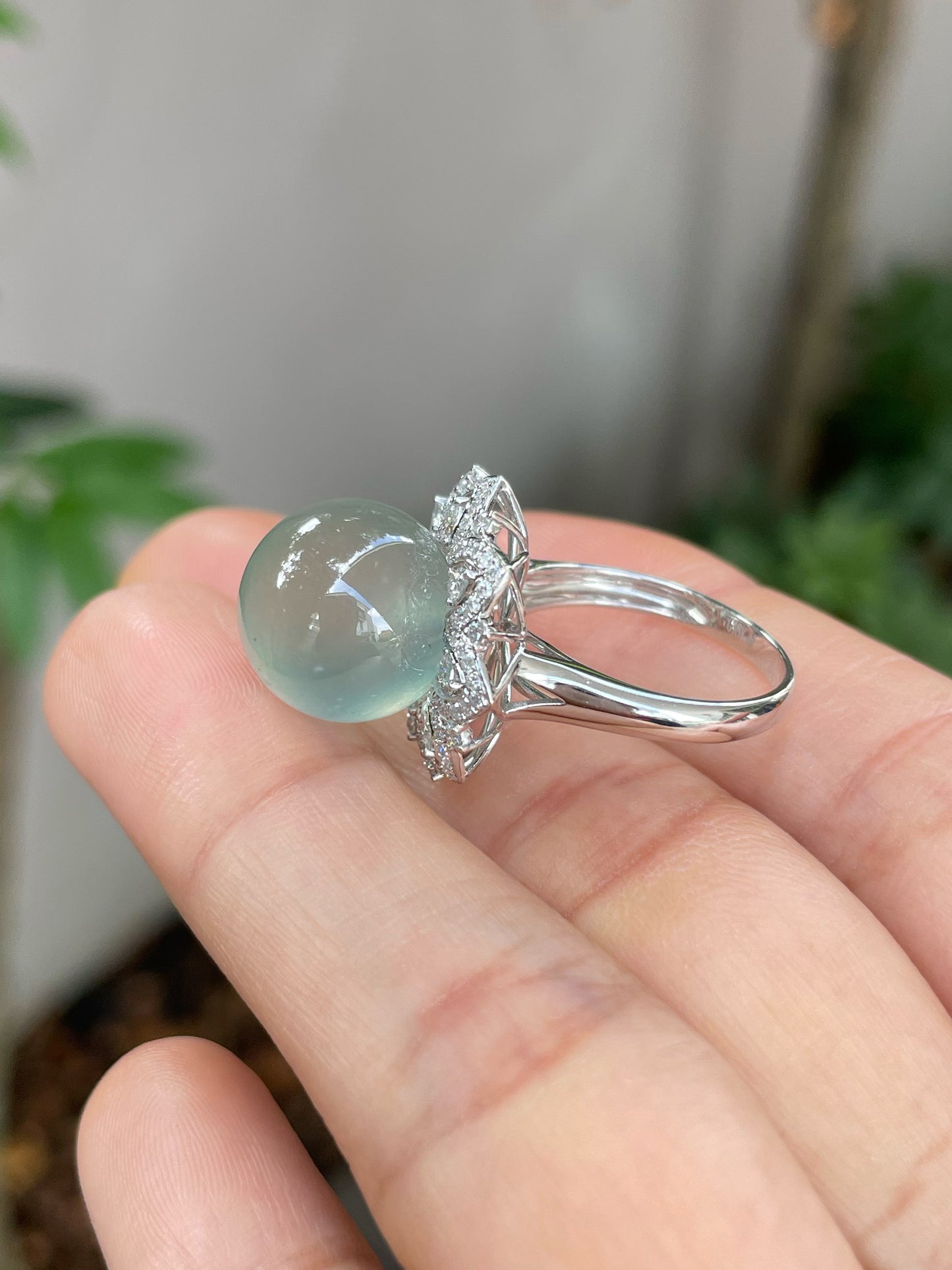 Icy Jade Ball Ring (NJR028)