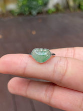 Load image into Gallery viewer, Light Green Jadeite Ring - Ruyi 如意 (NJR160)
