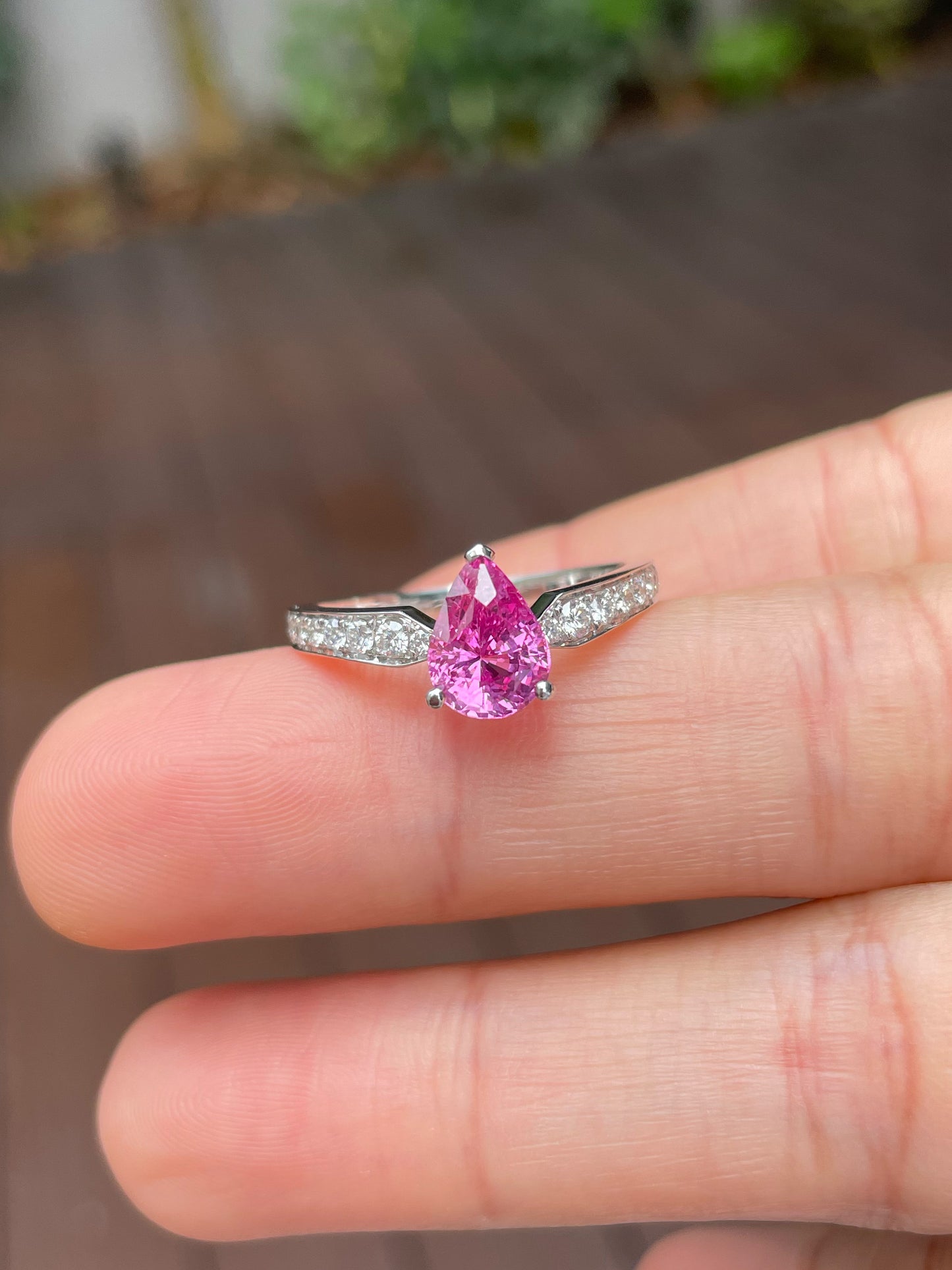 Unheated Pink Sapphire Ring - 2.0CT (NJR174)