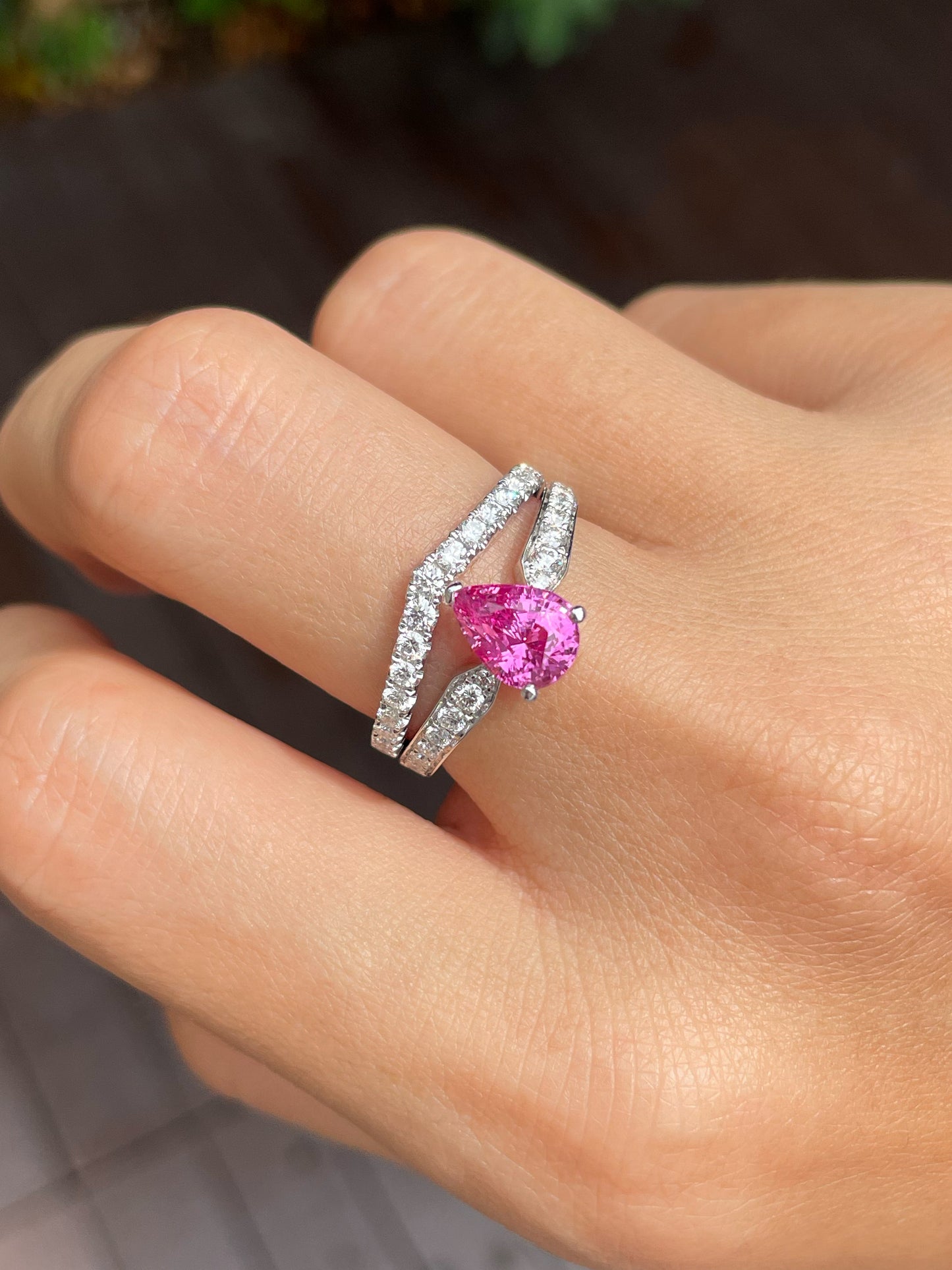 Unheated Pink Sapphire Ring - 2.0CT (NJR174)