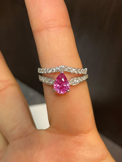 Unheated Pink Sapphire Ring - 2.0CT (NJR174)