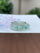 Load image into Gallery viewer, Bluish Green Jade Abacus Ring | HK 15 (NJR180)
