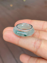 Load image into Gallery viewer, Bluish Green Jade Abacus Ring | HK 15 (NJR180)
