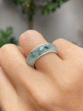 Load image into Gallery viewer, Bluish Green Jade Abacus Ring | HK 15 (NJR180)
