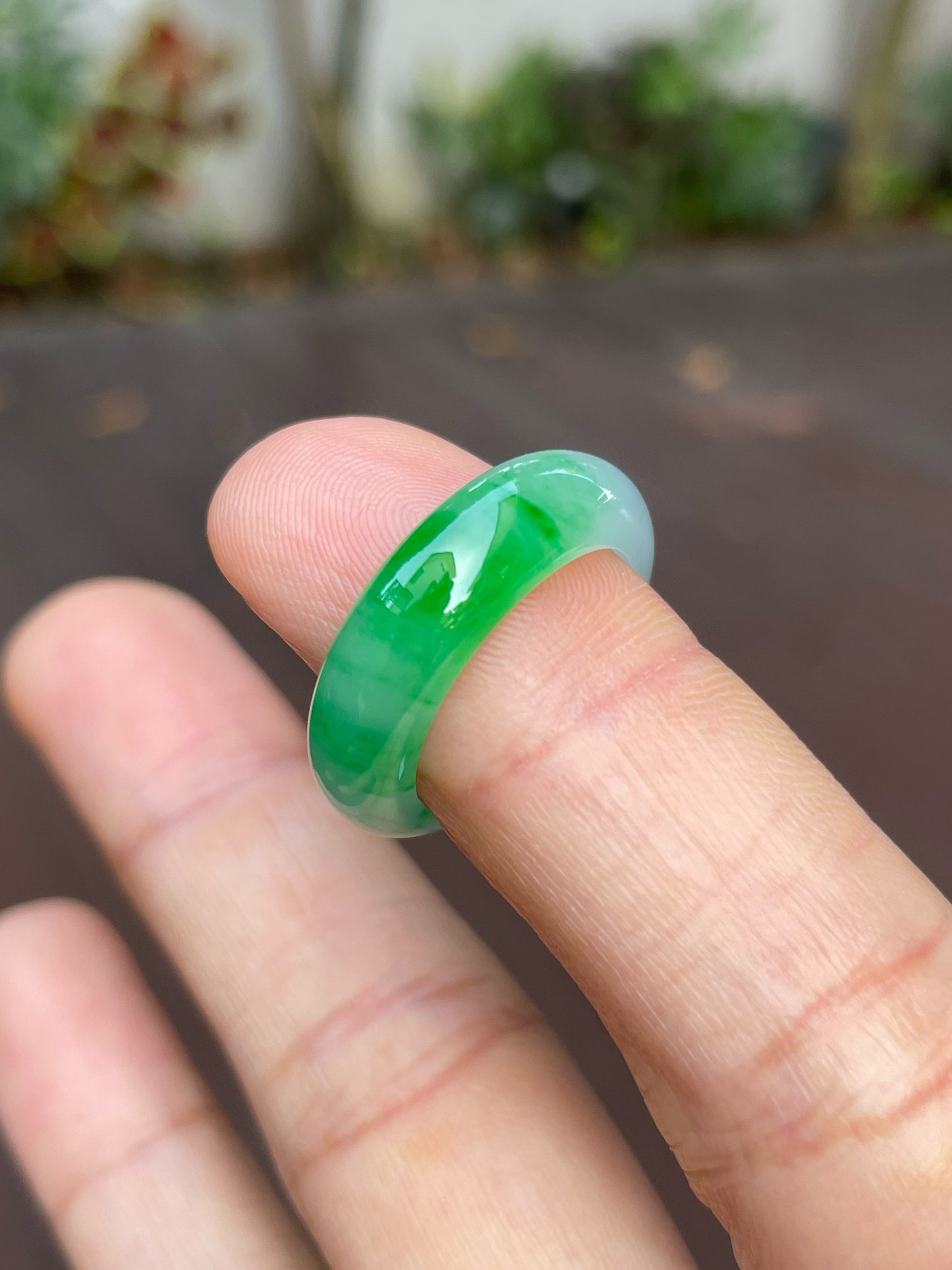 Green Jade Abacus Ring | HK 13 (NJR188)