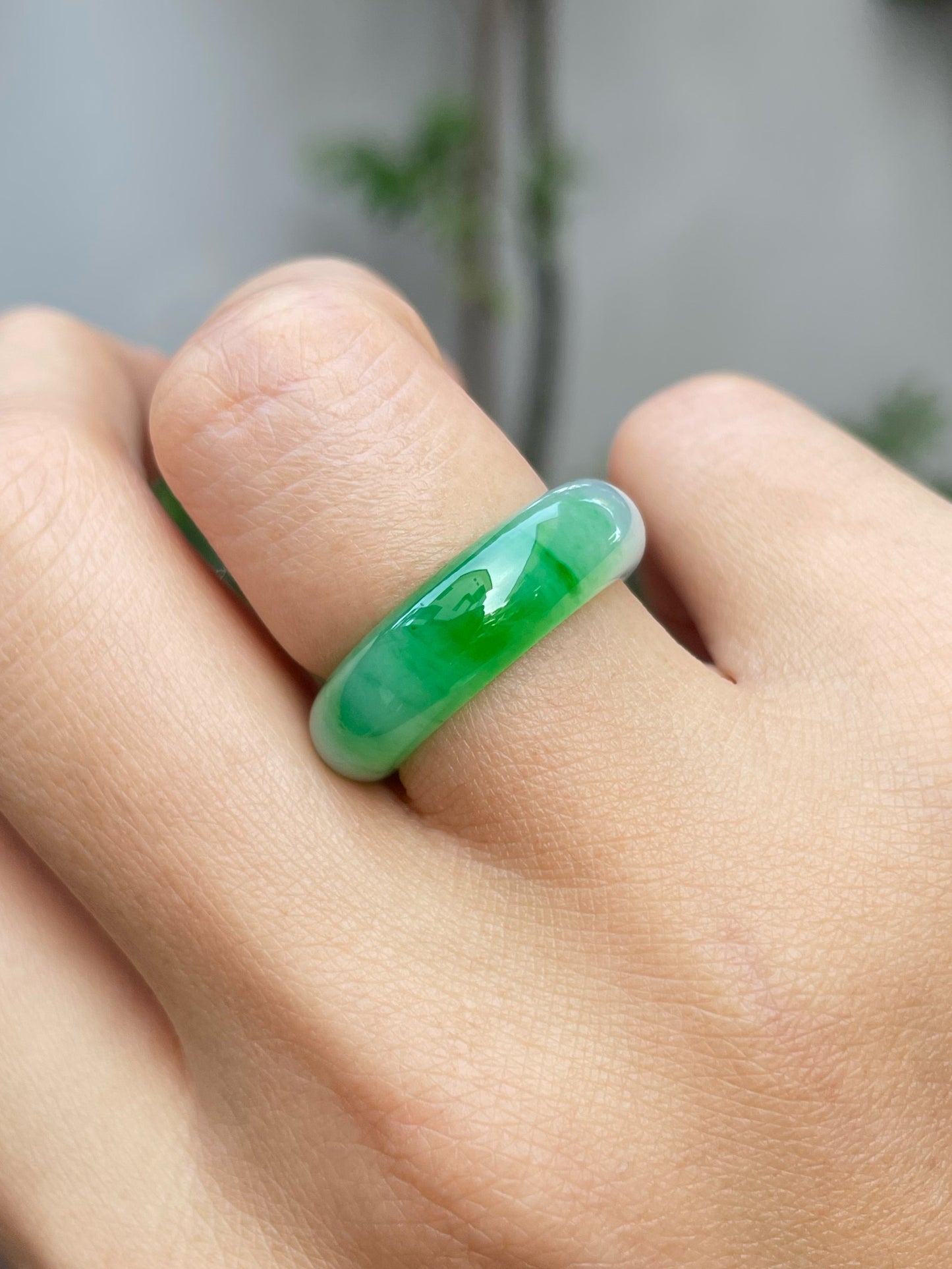 Green Jade Abacus Ring | HK 13 (NJR188)