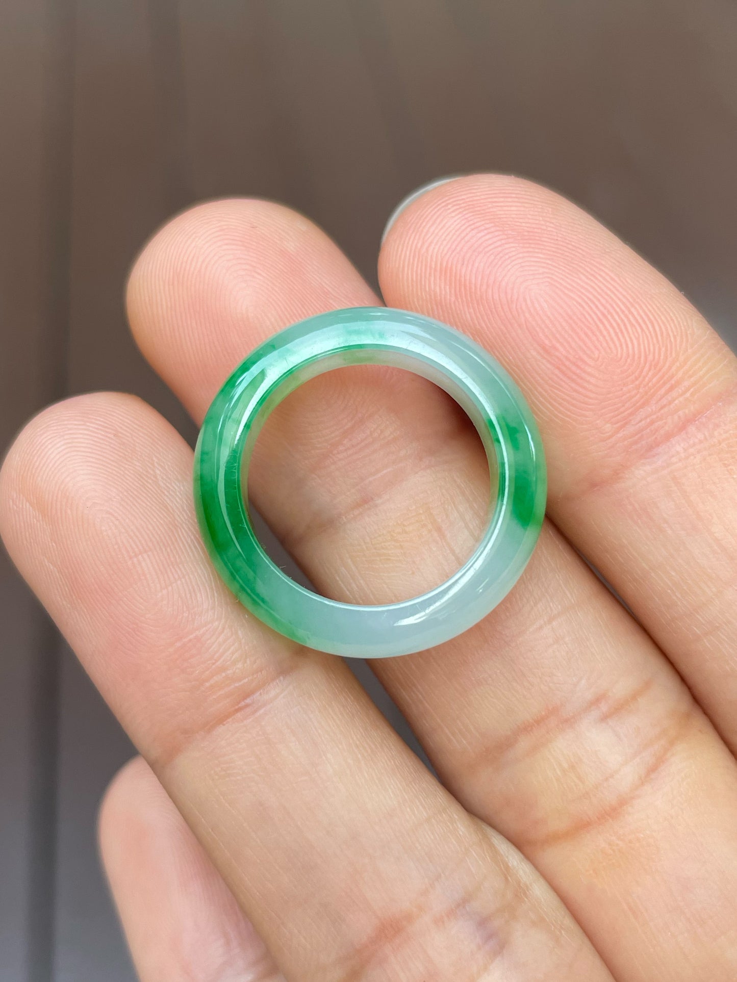 Green Jade Abacus Ring | HK 13 (NJR188)