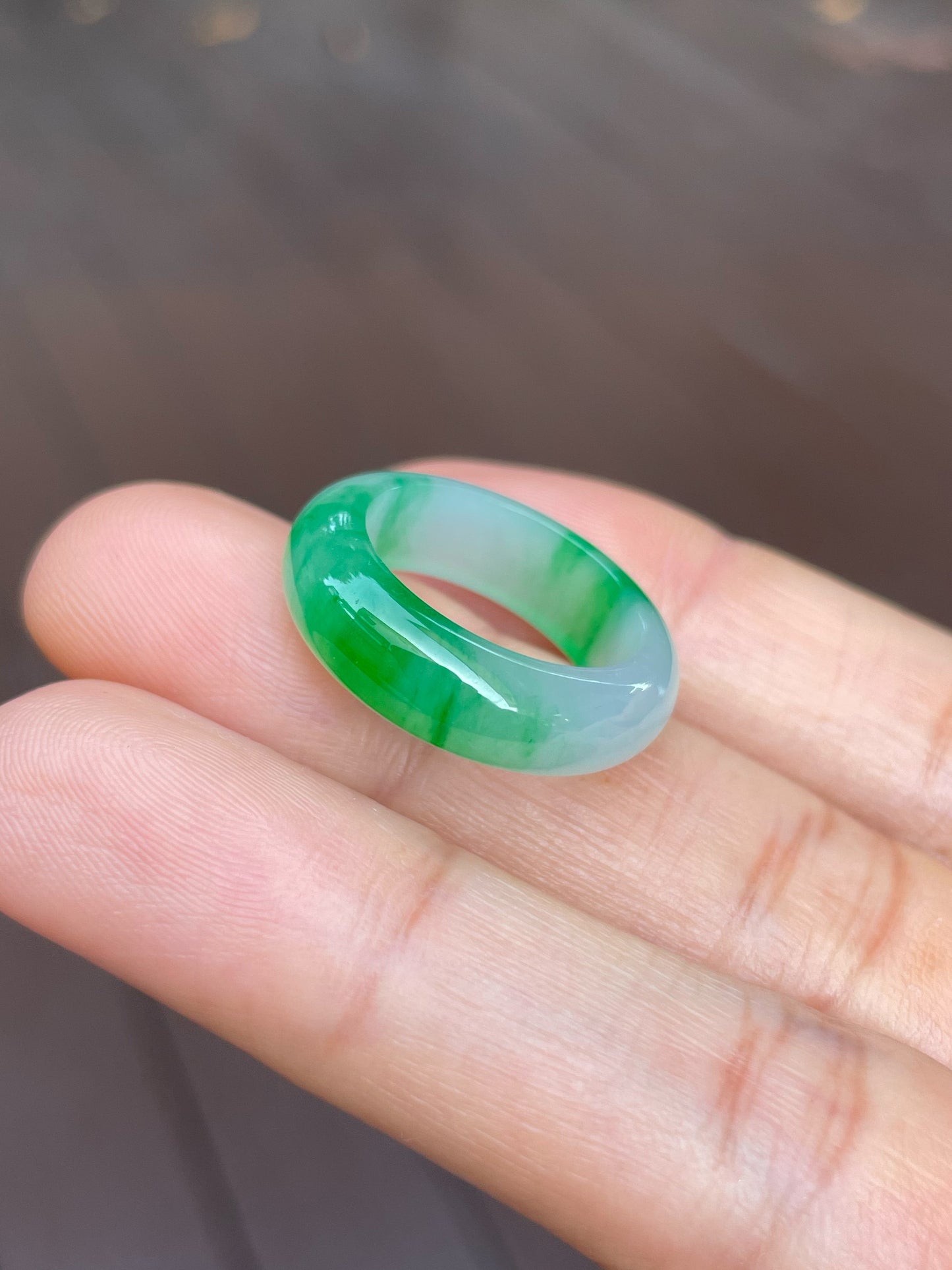 Green Jade Abacus Ring | HK 13 (NJR188)