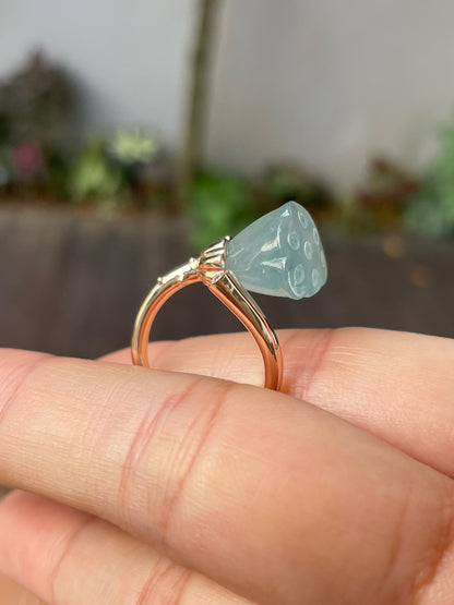 Icy Jade Ring - Lotus Pod (NJR199)