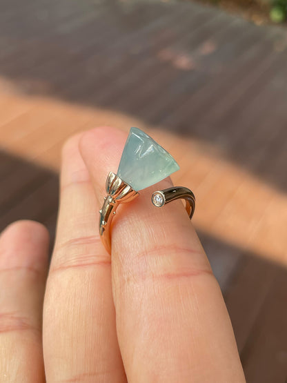 Icy Jade Ring - Lotus Pod (NJR199)