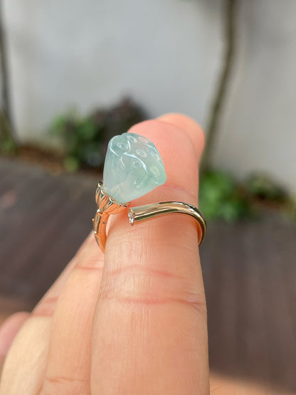 Icy Jade Ring - Lotus Pod (NJR199)