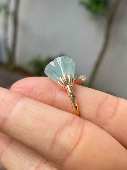 Icy Jade Ring - Lotus Pod (NJR199)