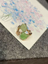 Load image into Gallery viewer, Icy Green Jade Ring - Ginkgo Leaves (NJR204)
