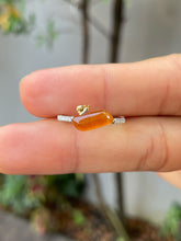 Load image into Gallery viewer, Icy Orange Jade Ring - Snail (NJR205)
