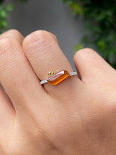 Load image into Gallery viewer, Icy Orange Jade Ring - Snail (NJR205)
