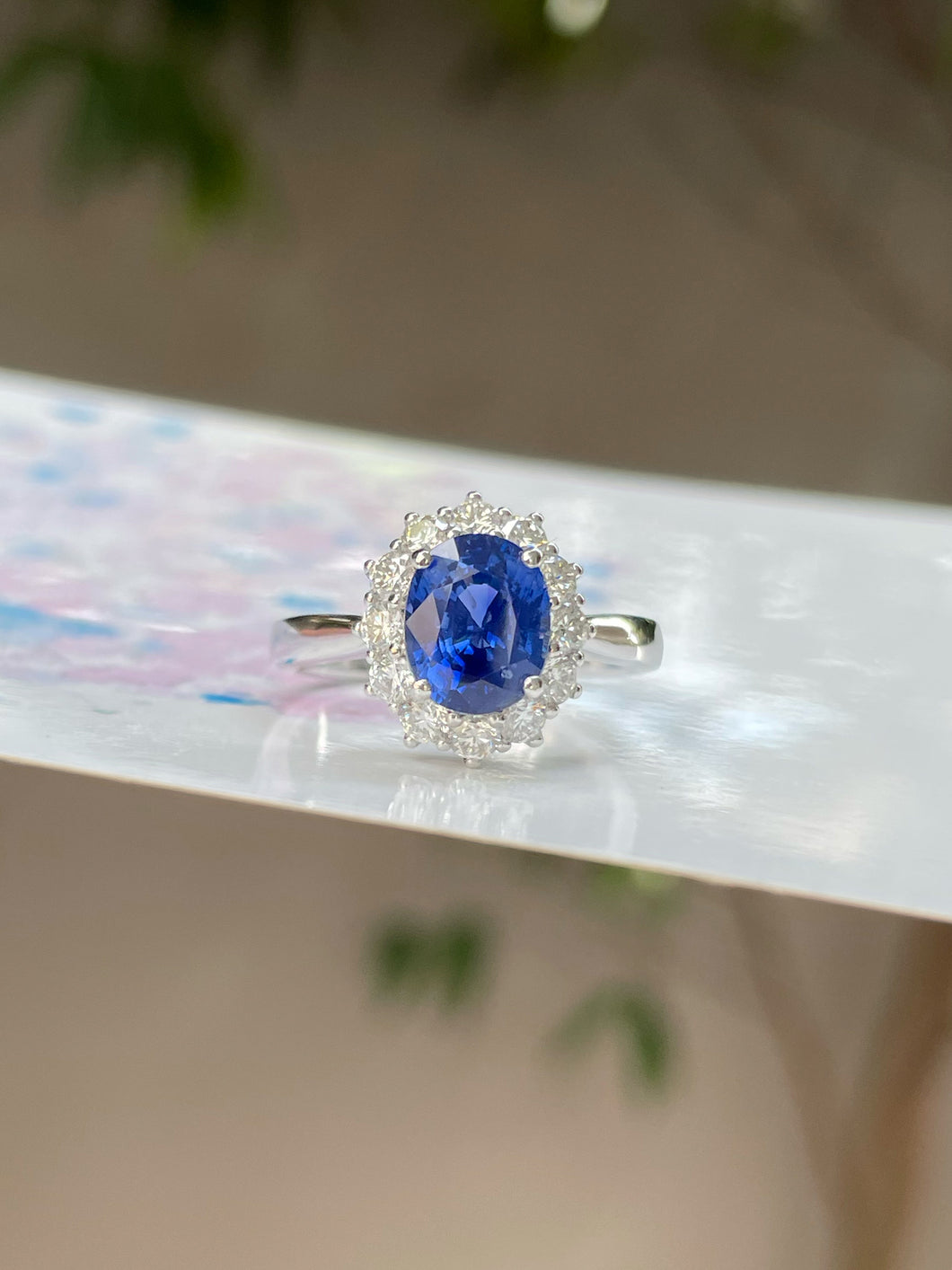Unheated Blue Sapphire Ring - 2.4CT (NJR206)