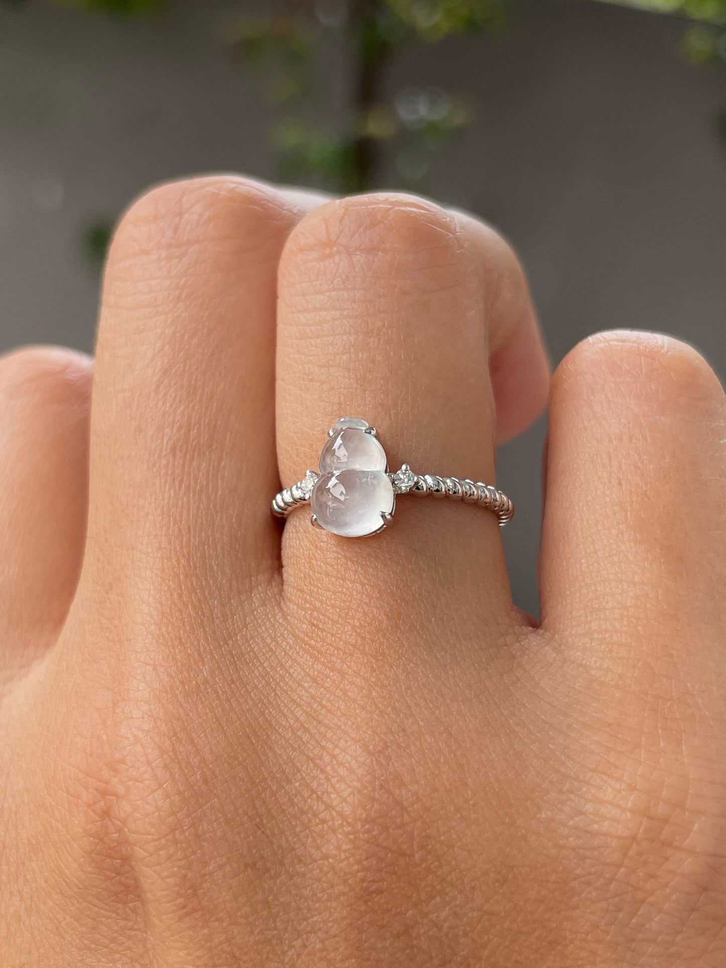 Glassy Jadeite Ring - Hu Lu 葫芦 (NJR214)