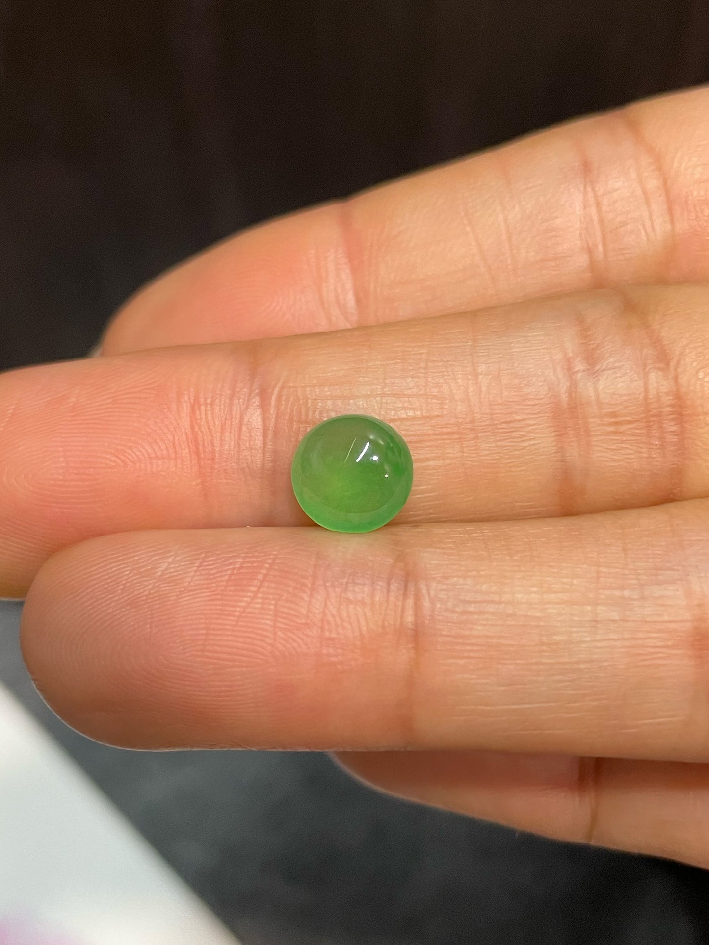 Icy Green Jadeite Cabochon (NJR221)