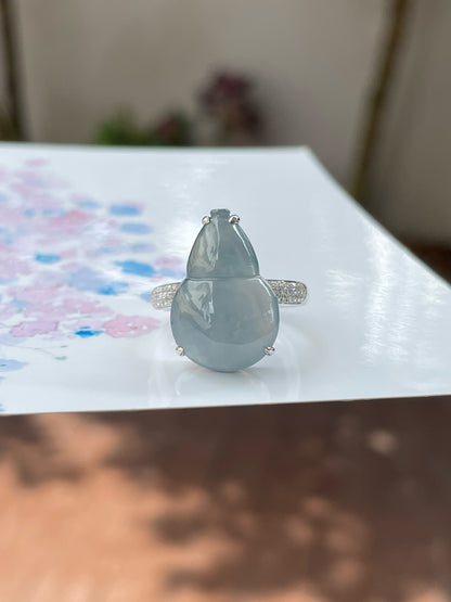 Blue Jadeite Ring - Hu Lu 葫芦 (NJR222)