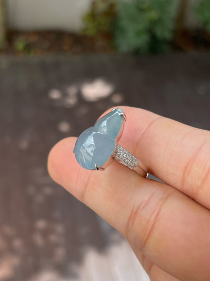 Blue Jadeite Ring - Hu Lu 葫芦 (NJR222)