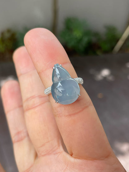 Blue Jadeite Ring - Hu Lu 葫芦 (NJR222)