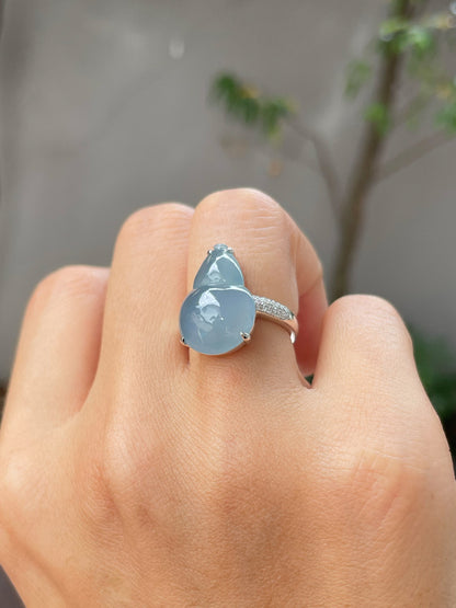 Blue Jadeite Ring - Hu Lu 葫芦 (NJR222)