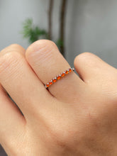 Load image into Gallery viewer, Orangy Red Jade Cabochons Ring (NJR225)
