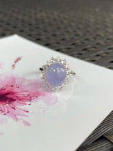 Load image into Gallery viewer, Icy Lavender Jade Cabochon Ring / Pendant (NJR230)
