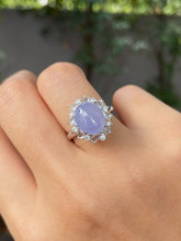Load image into Gallery viewer, Icy Lavender Jade Cabochon Ring / Pendant (NJR230)
