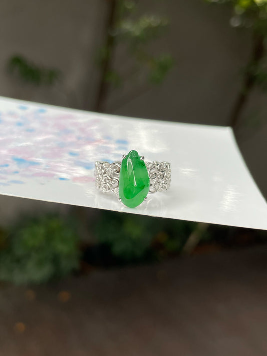 Green Jade Ring - Gourd (NJR232)