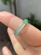 Load image into Gallery viewer, Icy Green Jade Abacus Ring | HK 17 (NJR233)
