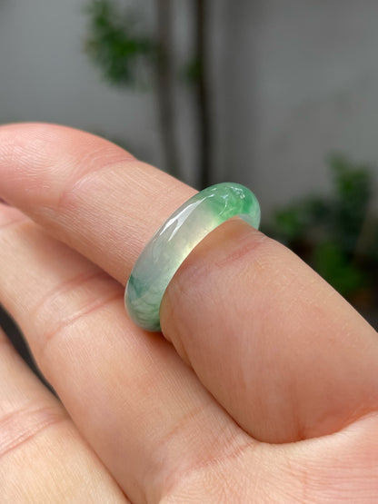 Icy Green Jade Abacus Ring | HK 17 (NJR233)