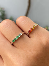 Load image into Gallery viewer, Multicoloured Jade Rings  - Cabochons (NJR246)

