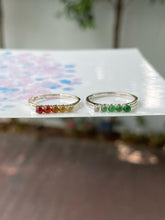 Load image into Gallery viewer, Multicoloured Jade Rings  - Cabochons (NJR246)

