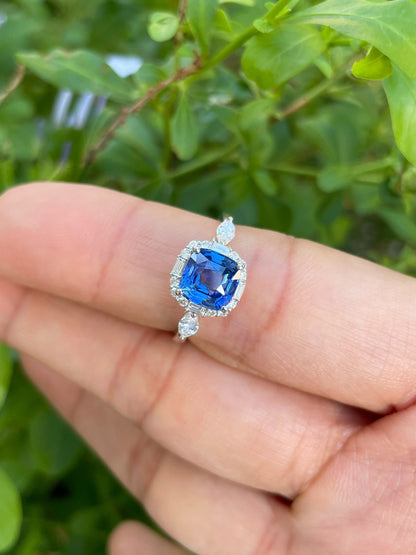 Unheated Blue Sapphire Ring - 2.09CT (NJR250)