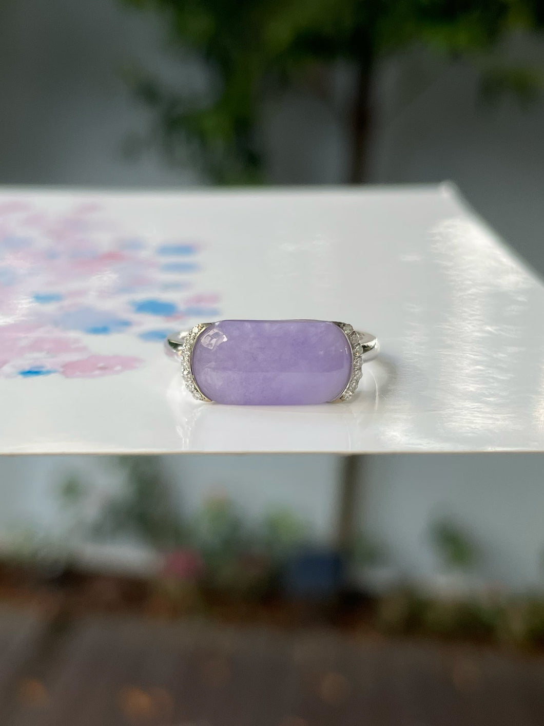 Lavender Jadeite Ring (NJR247)