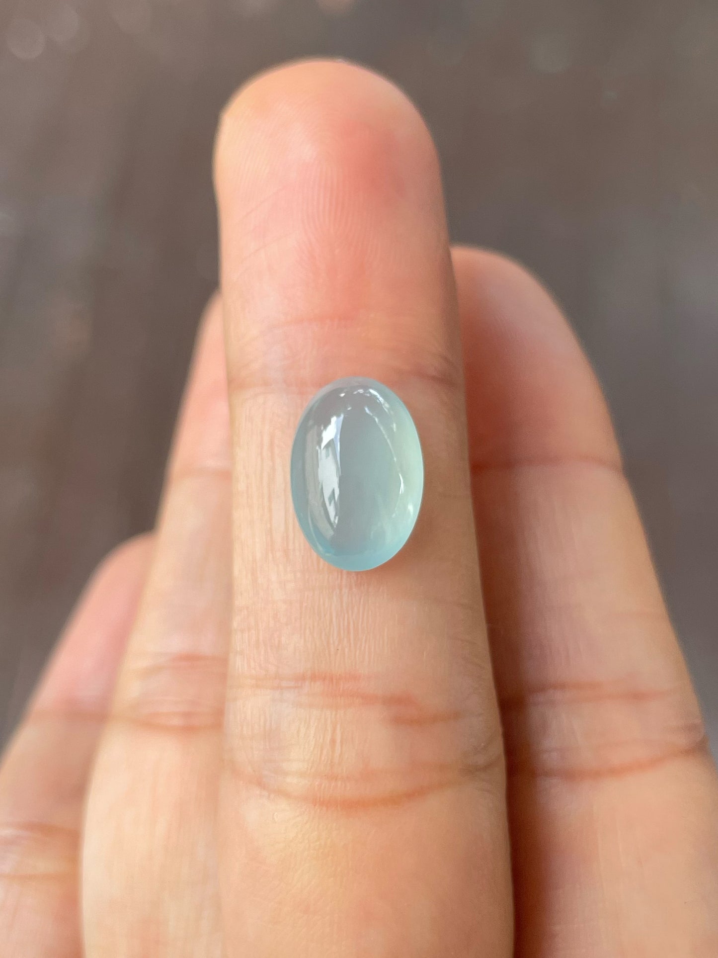 Icy Blue Jadeite Cabochon (NJR256)