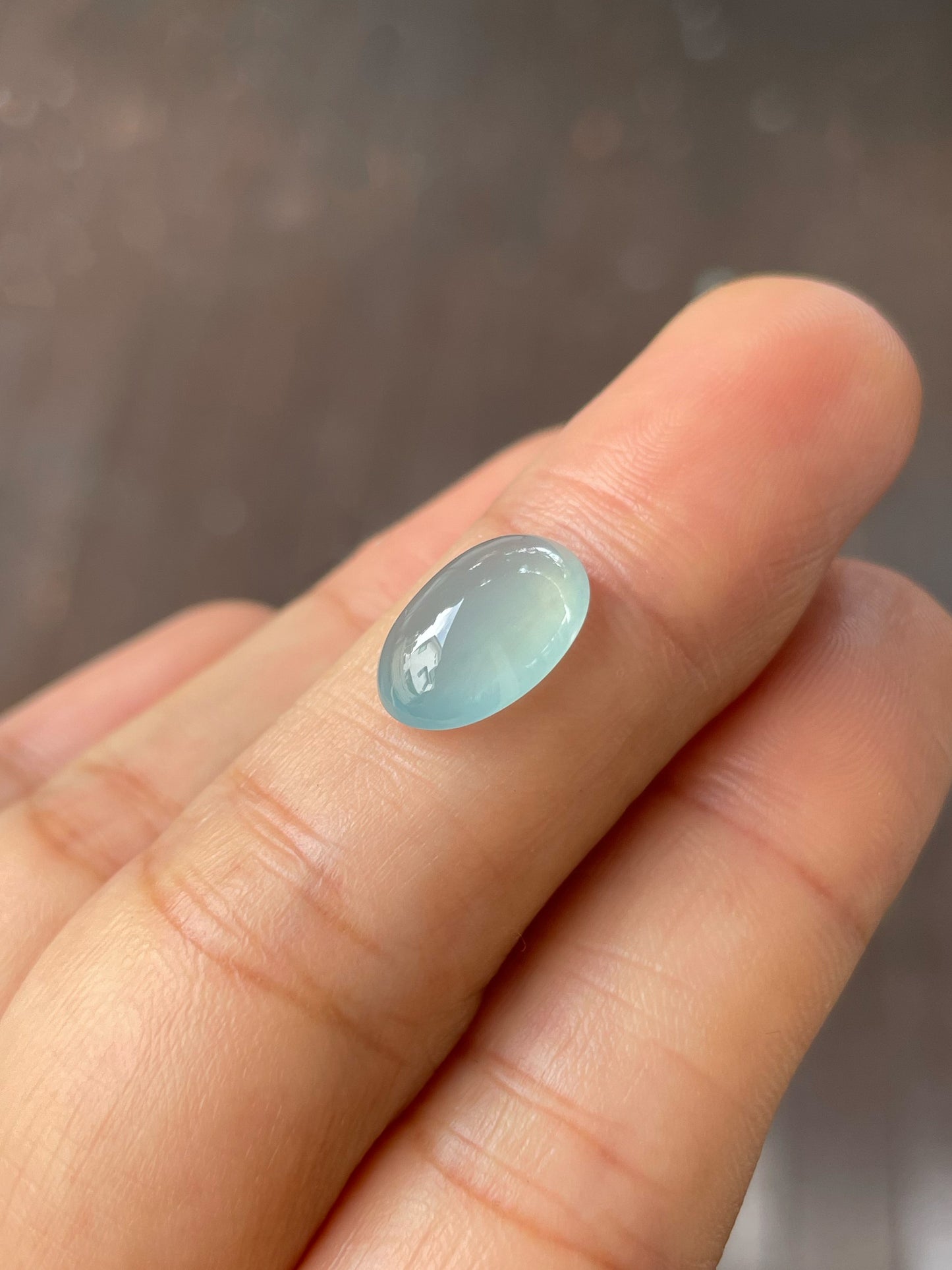 Icy Blue Jadeite Cabochon (NJR256)