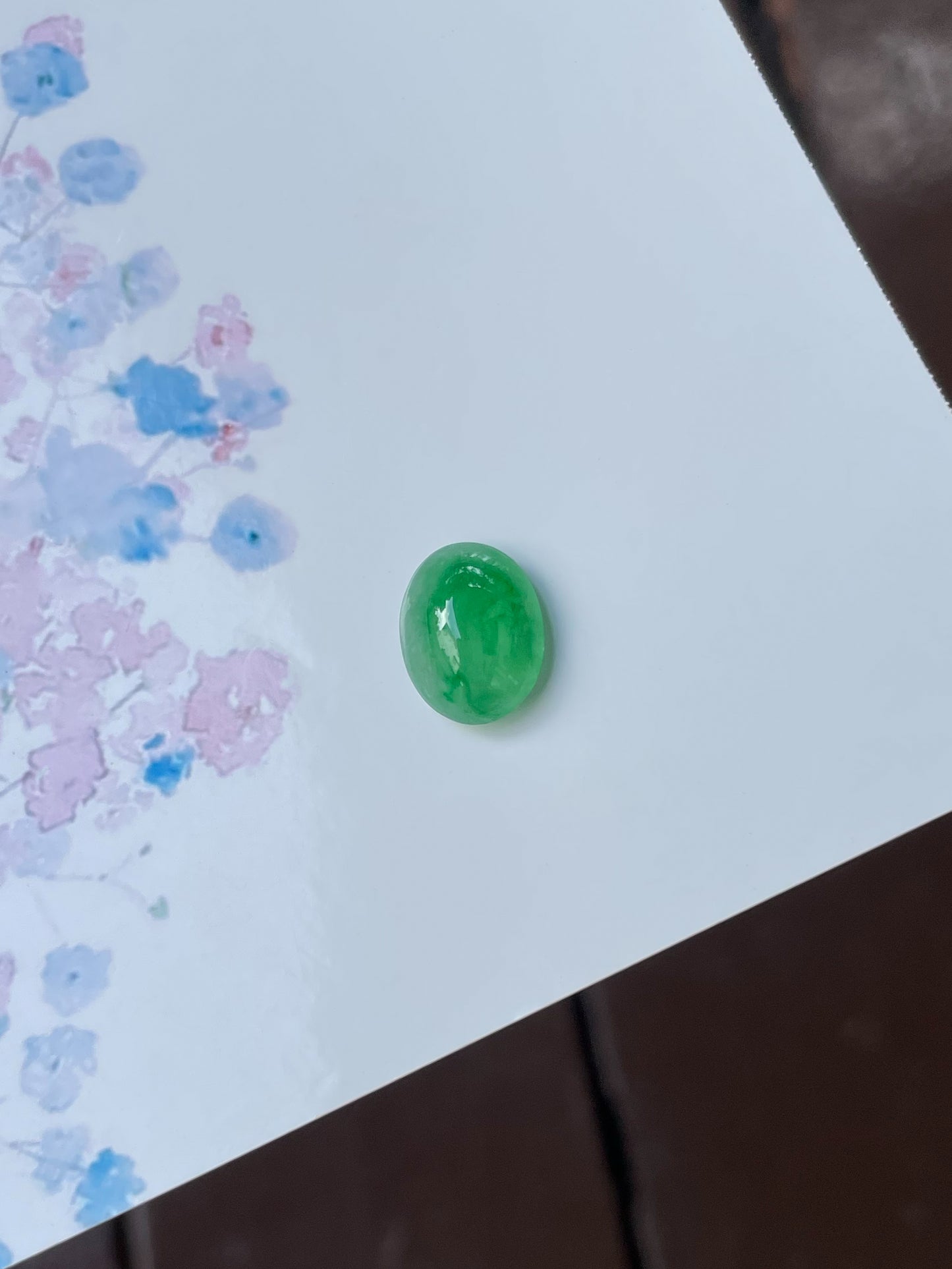 Icy Green Jadeite Cabochon (NJR261)