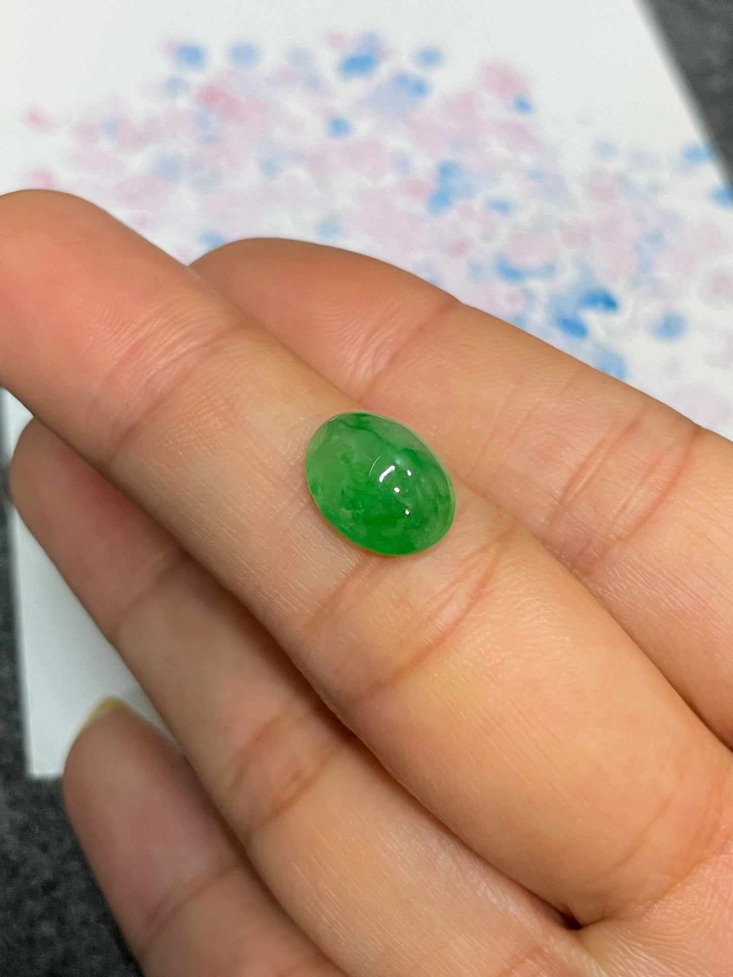 Icy Green Jadeite Cabochon (NJR261)