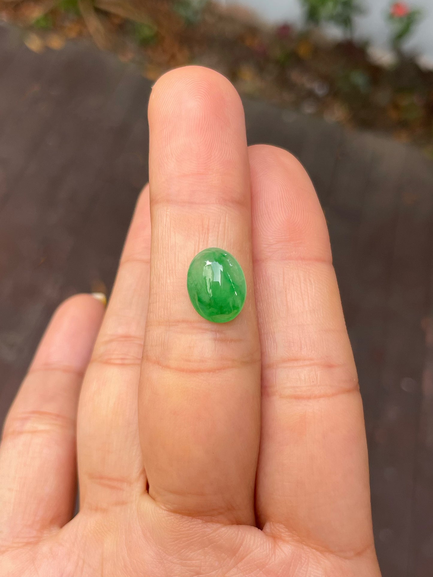 Icy Green Jadeite Cabochon (NJR261)