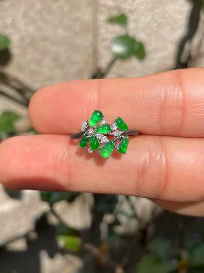 Green Jadeite Ring - Hu Lu 葫芦 (NJR262)