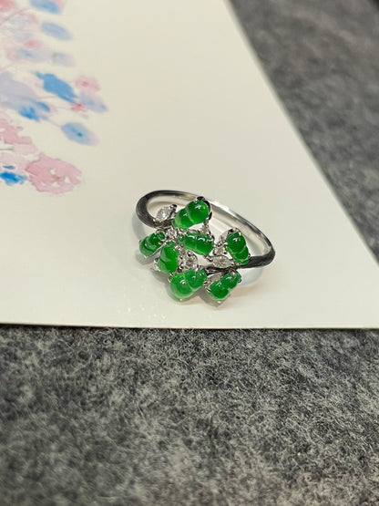 Green Jadeite Ring - Hu Lu 葫芦 (NJR262)