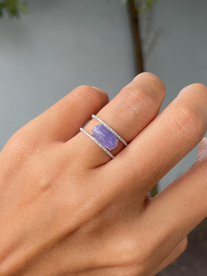 Lavender Jadeite Ring (NJR266)