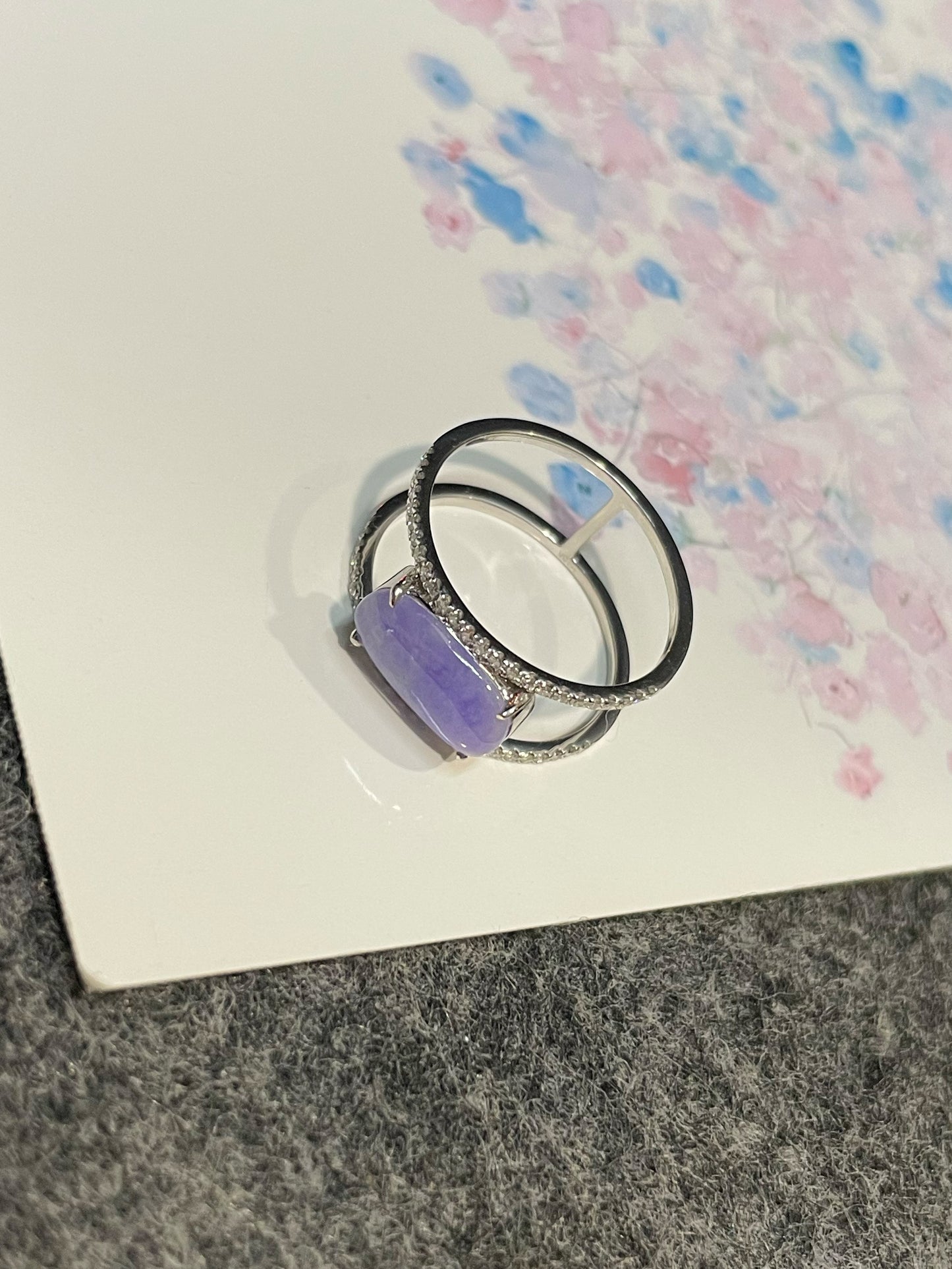 Lavender Jadeite Ring (NJR266)