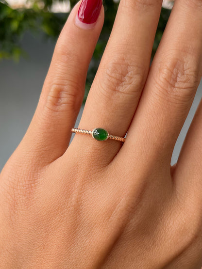 Multicoloured Jade Rings  - Cabochons (NJR276)