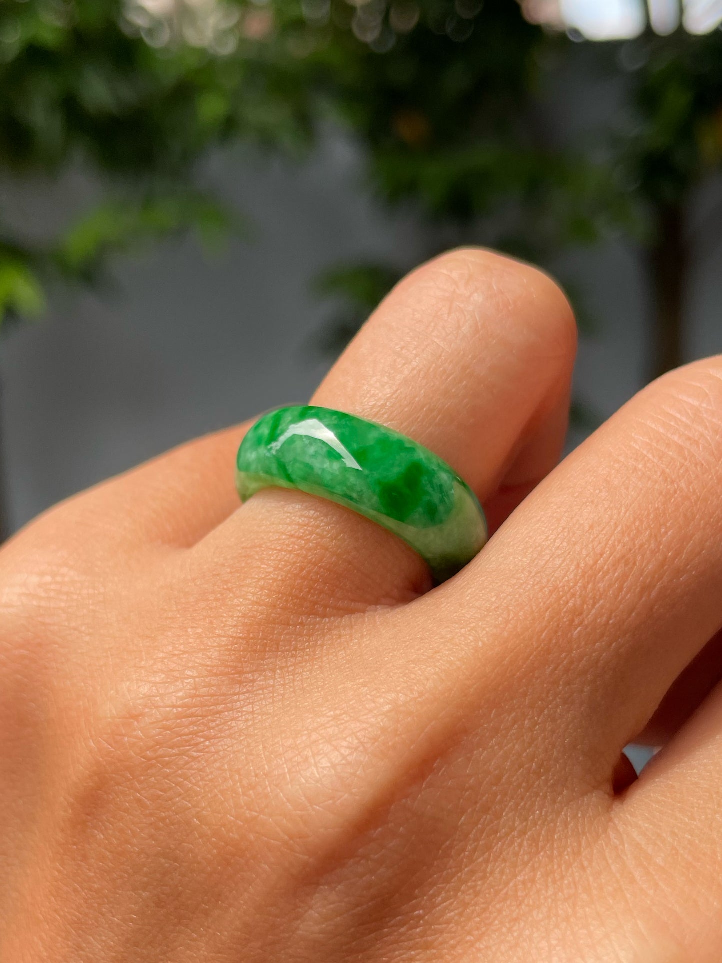 Green Jade Abacus Ring | HK 13.5 (NJR280)